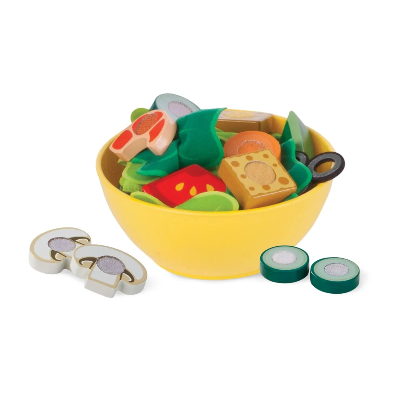 Melissa & Doug Slice & Toss Salat Set 52-tlg Filz Holz