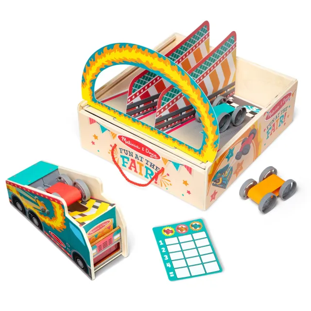 Melissa & Doug Fun at the Fair Stunt Cars Rennbahn Holz