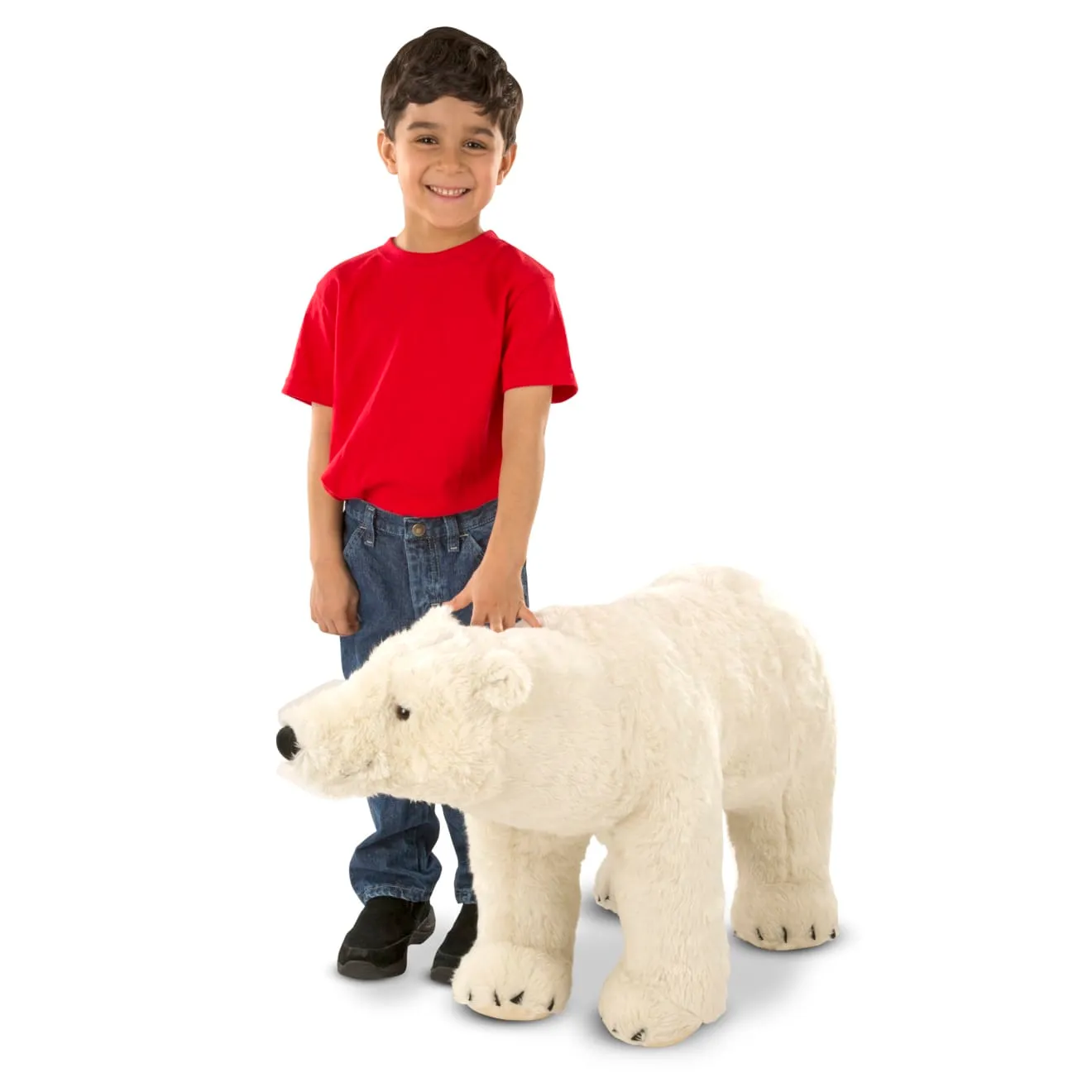Melissa & Doug Riesen Plüschtier Eisbär weiß 90 cm