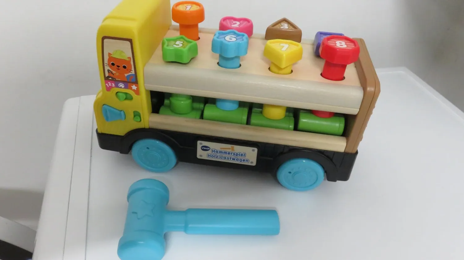 VTech Holz-Lastwagen Hammer Lernspielzeug mit Licht