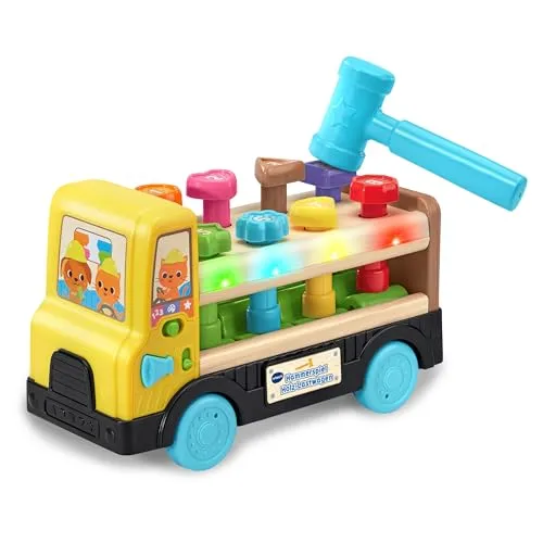 VTech Holz-Lastwagen Hammer Lernspielzeug mit Licht