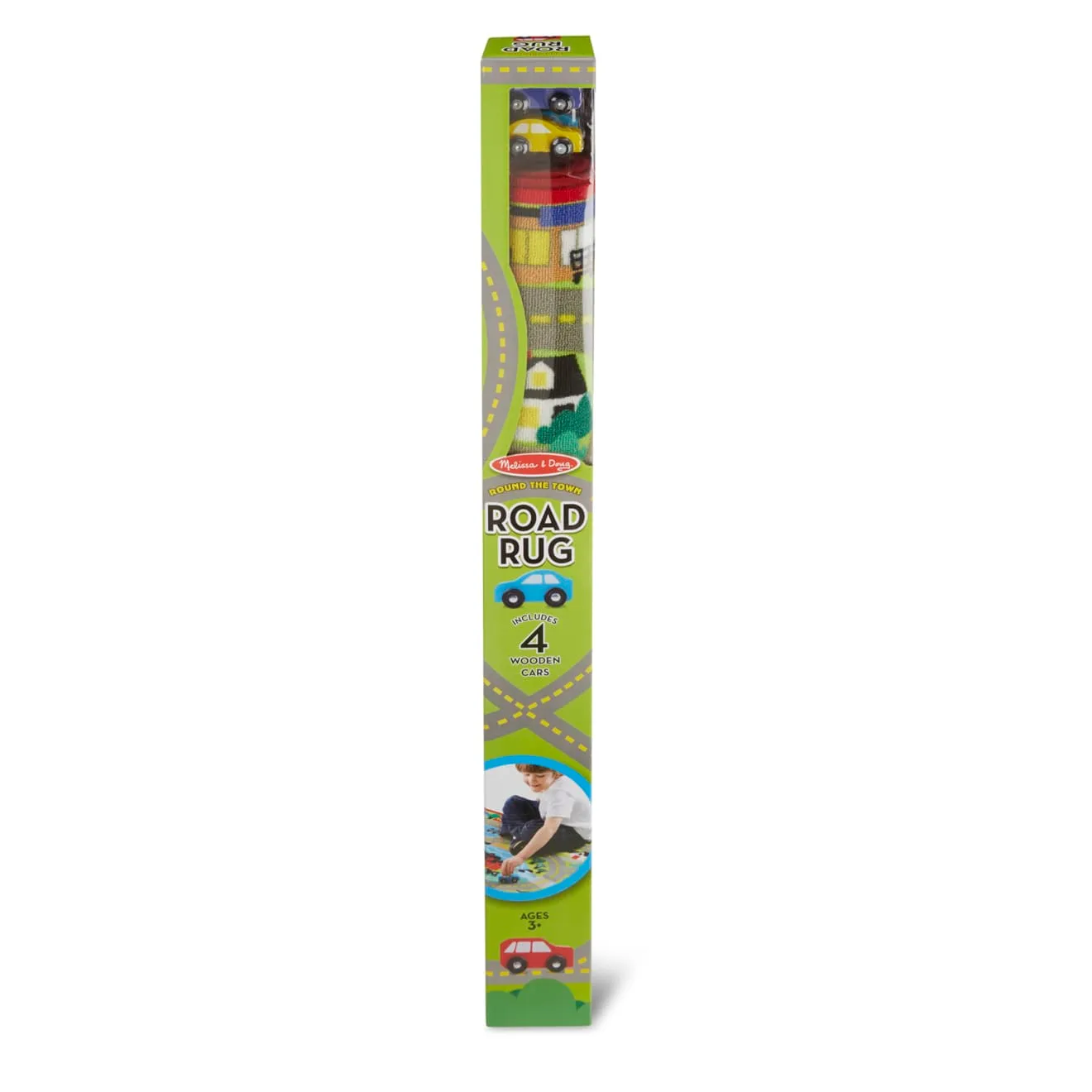 Melissa & Doug Round the Town Spielteppich mit 4 Autos