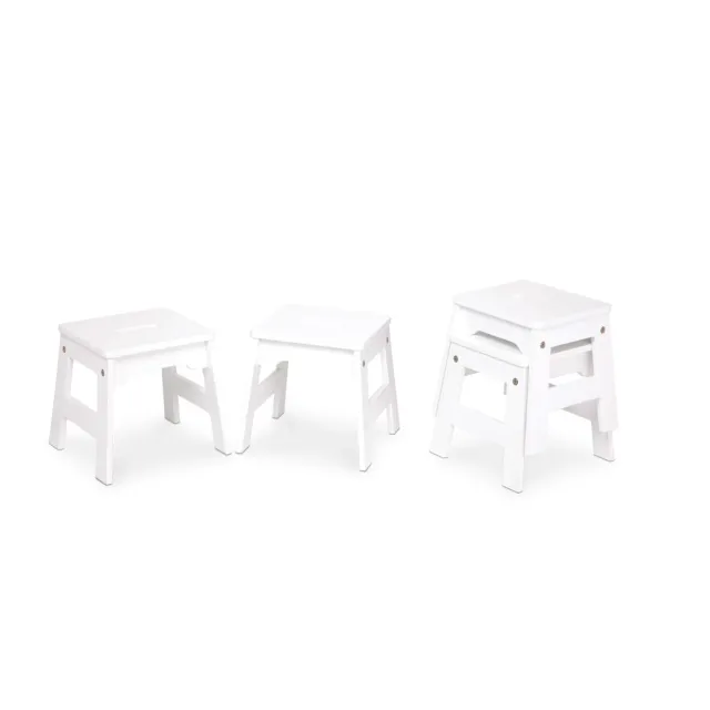 Melissa & Doug Wooden Stools Kinderhocker Holz 4er Set 28 cm