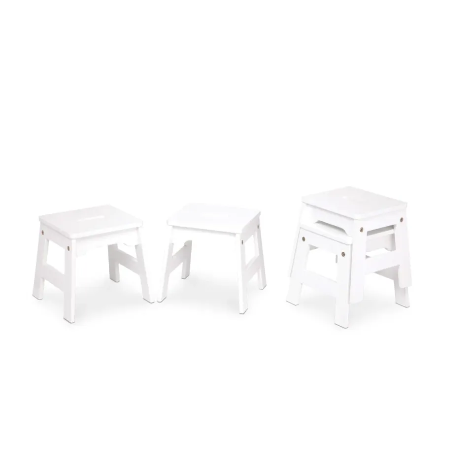 Melissa & Doug Wooden Stools Kinderhocker Holz 4er Set 28 cm
