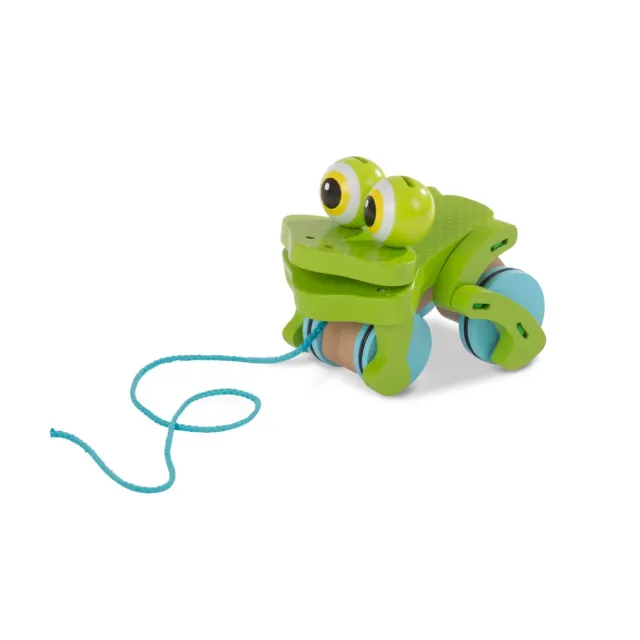 Melissa & Doug Frolicking Frog Nachziehtier Holz ab 18 M.
