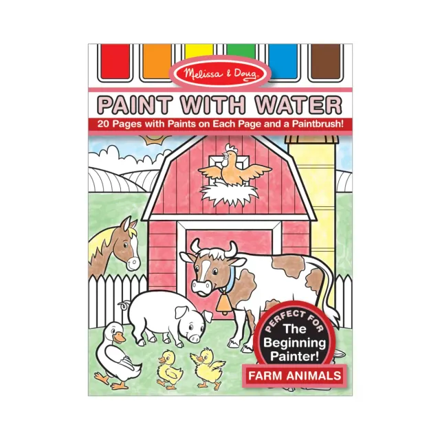 Melissa & Doug Farm Animals Malblock mit Wasser 20 Seiten