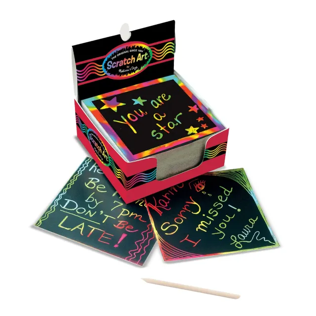 Melissa Doug Scratch Art Rainbow Mini Notes Kratznotizen 125 Stk