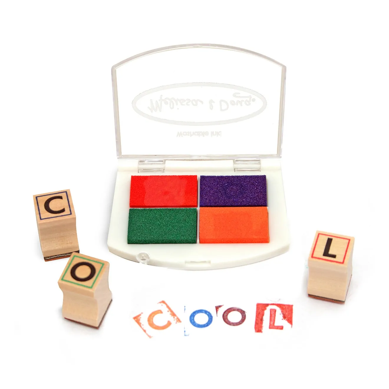 Melissa & Doug Alphabet Stempelset Holz 56 Stempel waschbar