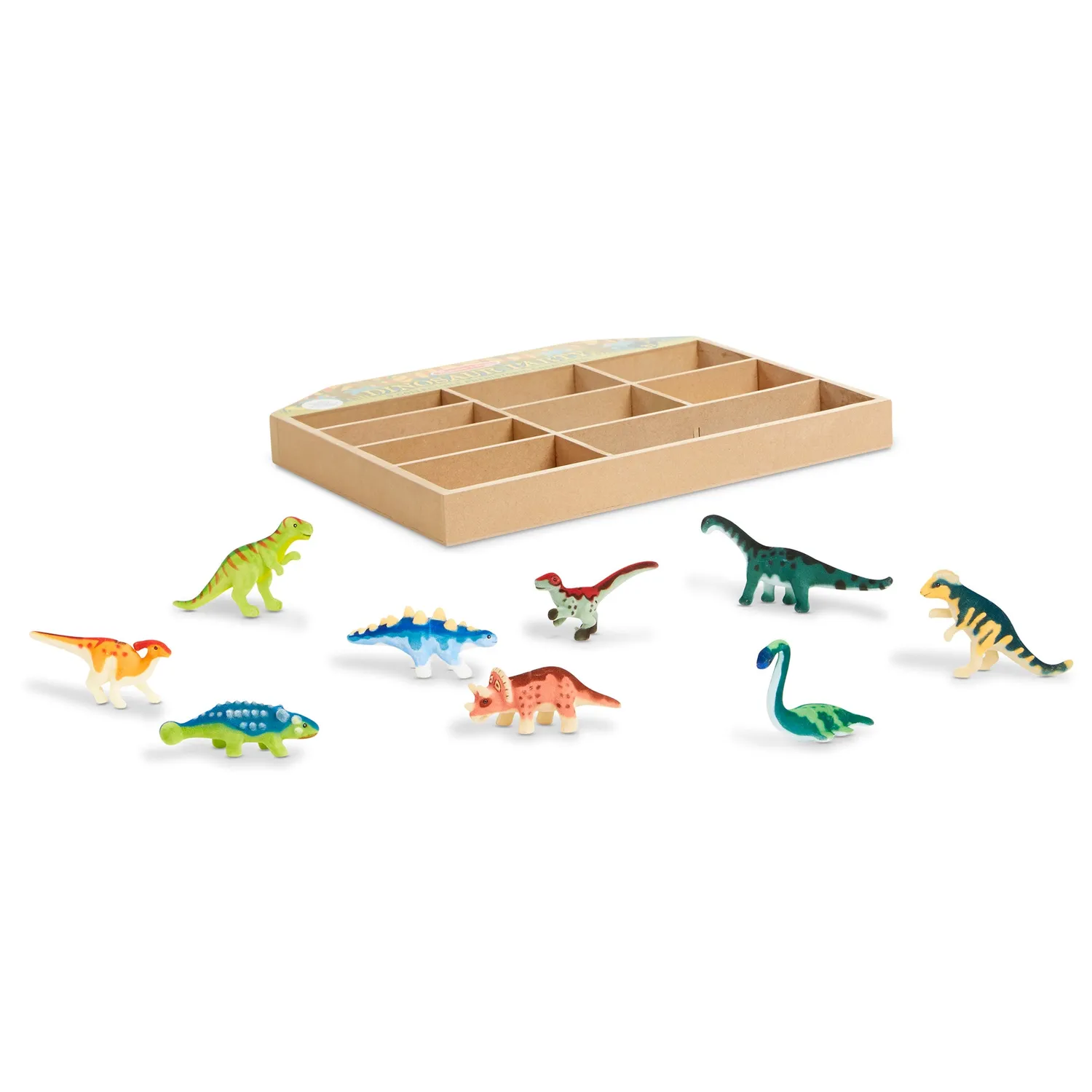 Melissa & Doug Dinosaur Party Spielset 9 Filz-Dinos mit Box