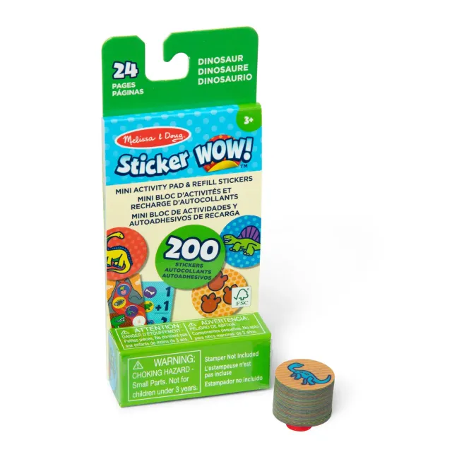 Melissa & Doug Sticker WOW Dinosaur Stickerheft Nachfüllung 200 Sticker