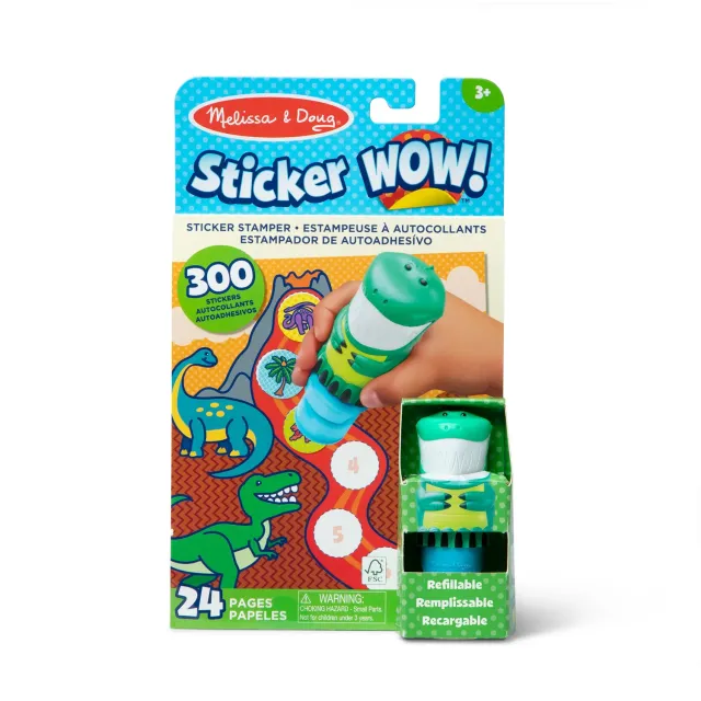 Melissa & Doug Sticker WOW Dinosaurier Stempel 24 Seiten