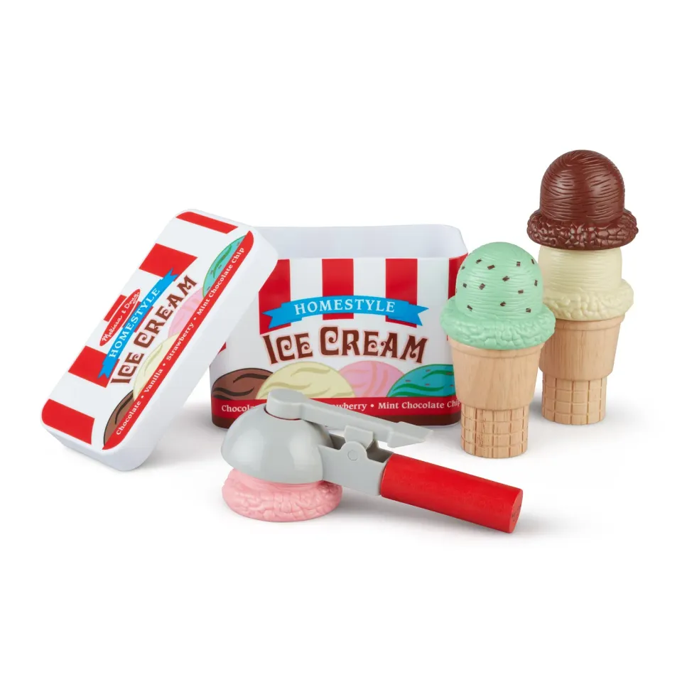 Melissa & Doug Scoop Stack Eis-Set magnetisch 4 Kugeln