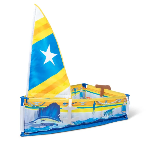 Melissa & Doug Let's Explore Sailboat Spielzelt 90x90cm