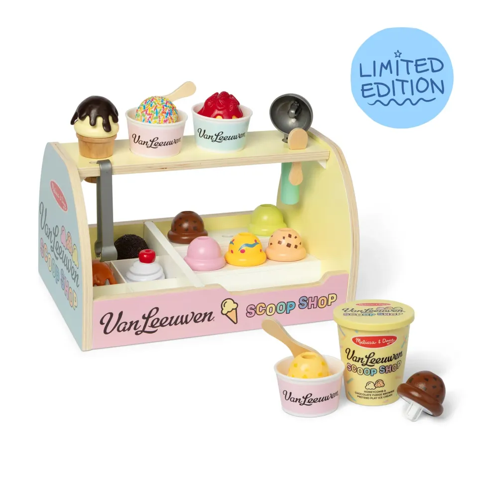 Melissa & Doug Van Leeuwen Eisdiele Holz Spielset Bundle