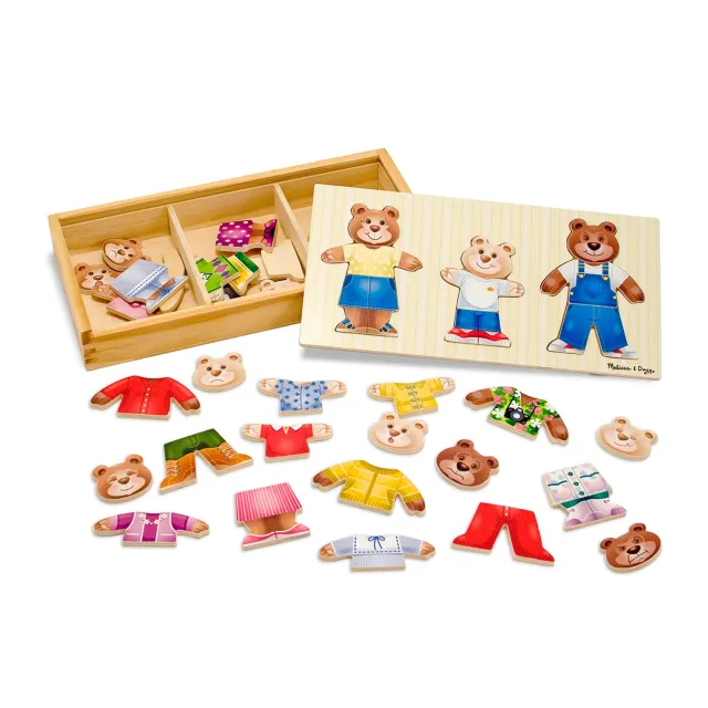 Melissa & Doug Bärenfamilie Ankleidepuzzle Holz 45 Teile