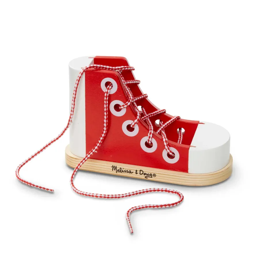 Melissa & Doug Schnürschuh Holzschuh Schleife lernen