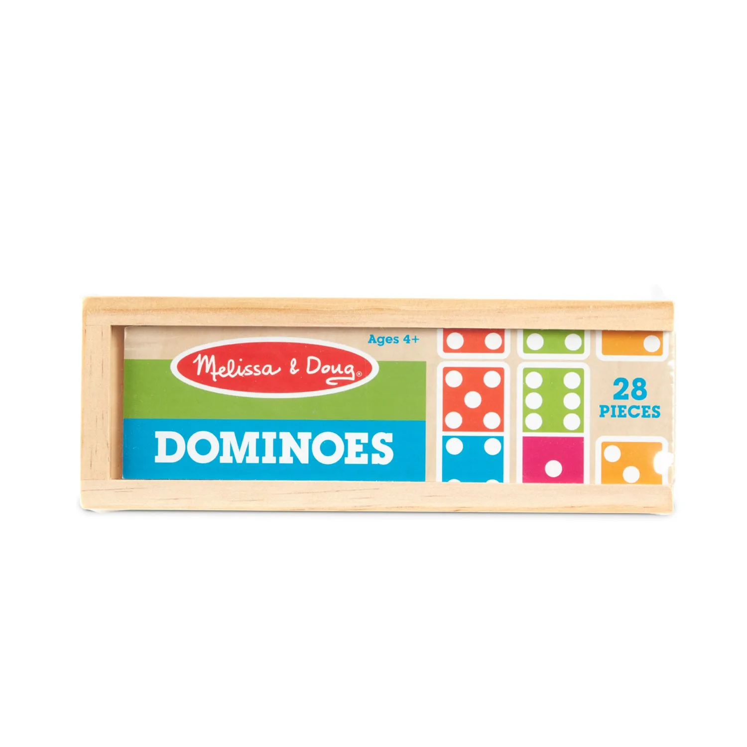 Melissa & Doug Dominoes Dominospiel Holz 28 Steine