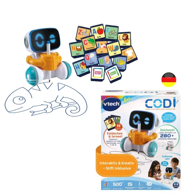 VTech Codi Mal-Roboter Lernroboter zum Zeichnen und Codieren
