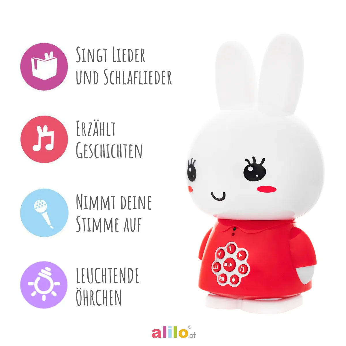 Alilo Honey Bunny G6 MP3-Player mit Nachtlicht