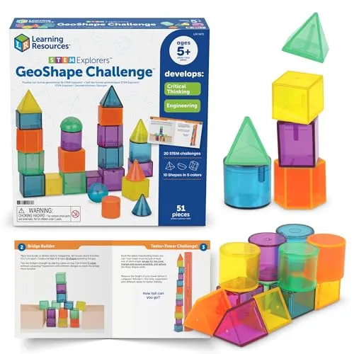 Learning Resources STEM 3D Geometrie Formen Set 50 Teile ab 5 Jahren