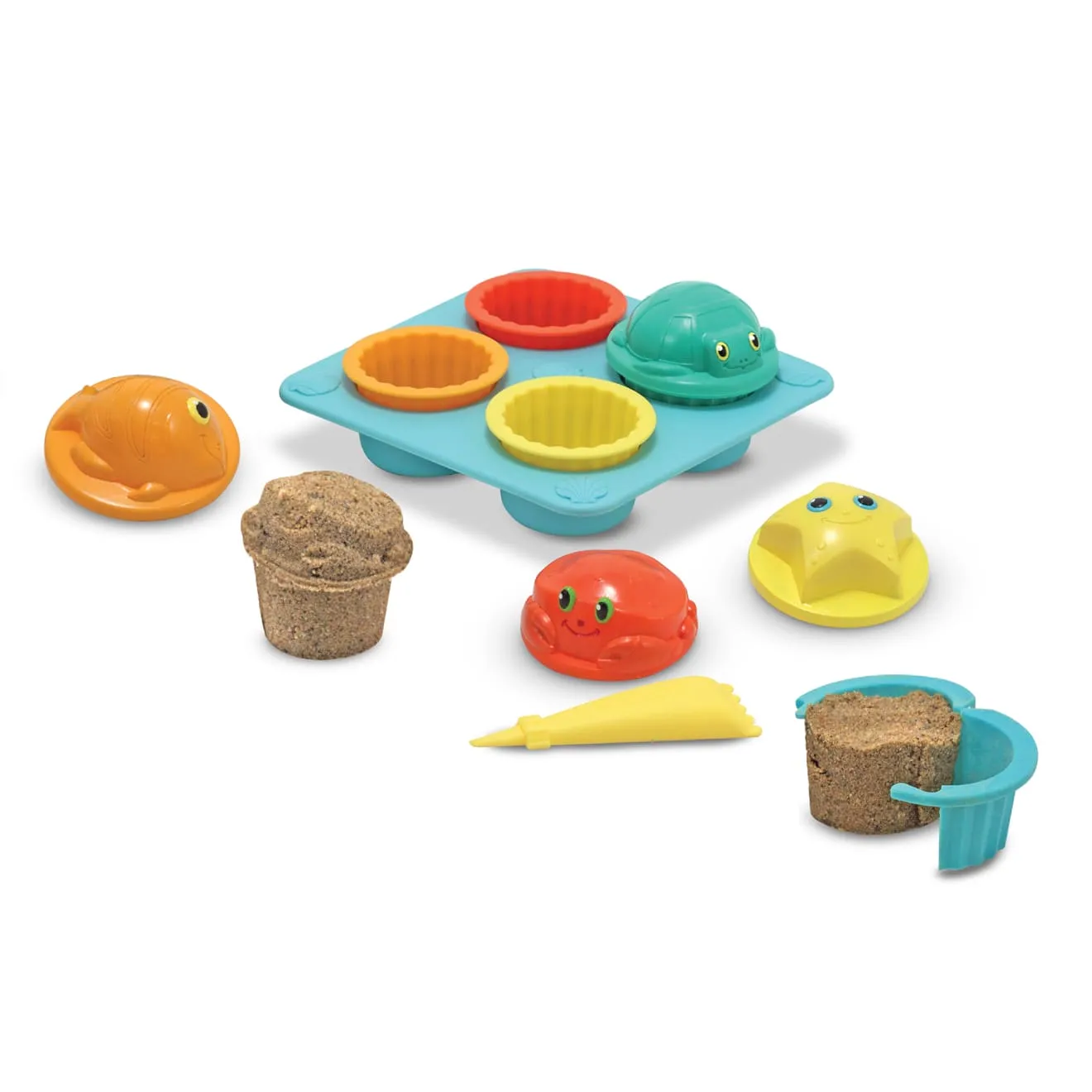 Melissa & Doug Seaside Sidekicks Sandförmchen-Set 12-tlg. Cupcake