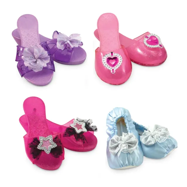 Melissa & Doug Step In Style Verkleidungs-Schuhe 4 Paar Prinzessin