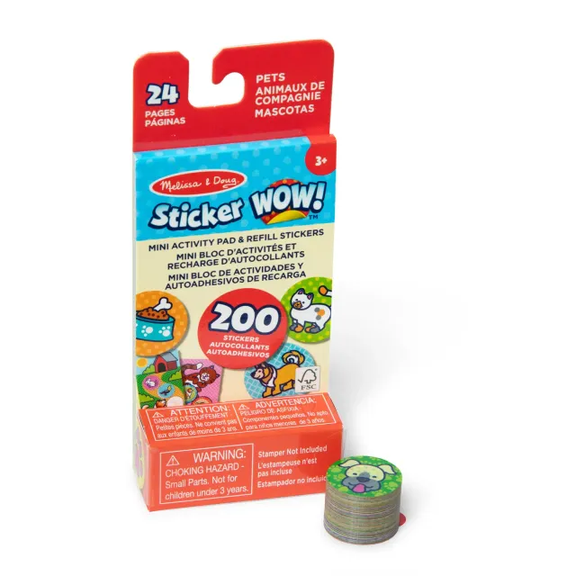 Melissa & Doug Sticker WOW Mini Stickerheft Haustiere 200 Sticker