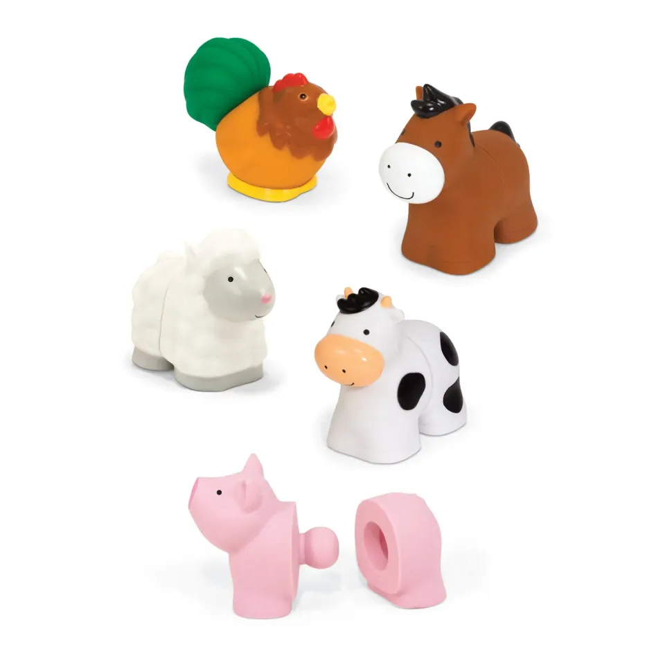 Melissa and Doug Pop Blocks Farm Animals Stecktiere 10-teilig Baby