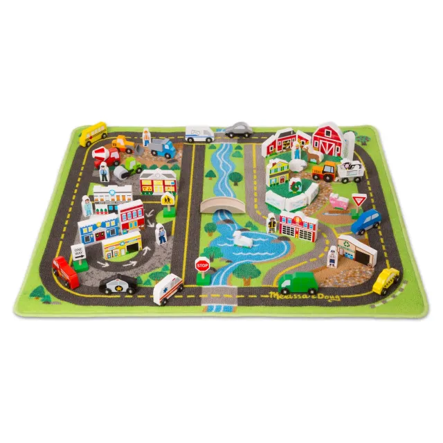 Melissa & Doug Deluxe Road Rug Spielteppich 49-tlg