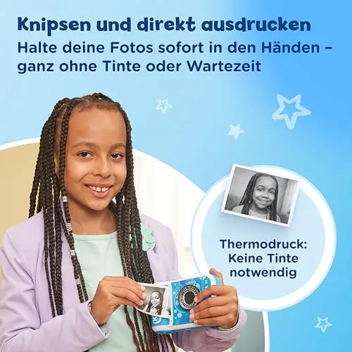 VTech KidiZoom Print Cam Kinderkamera blau mit Drucker