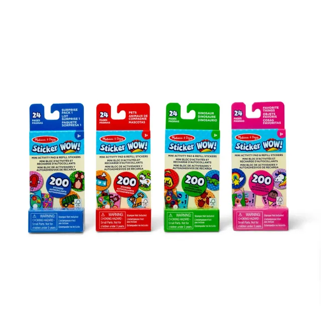 Melissa & Doug Sticker WOW Mini Pad Sticker Nachfüllset 4er 800