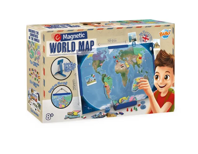 Buki France 7346EN Magnet Weltkarte 70 cm englisch