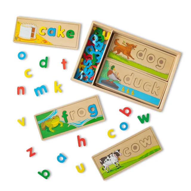 Melissa & Doug See & Spell Lernpuzzle Holz Wörter Englisch
