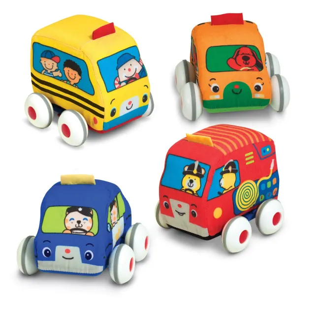 Melissa & Doug K's Kids Pull-Back Vehicles Spielzeugautos 4er Set weich