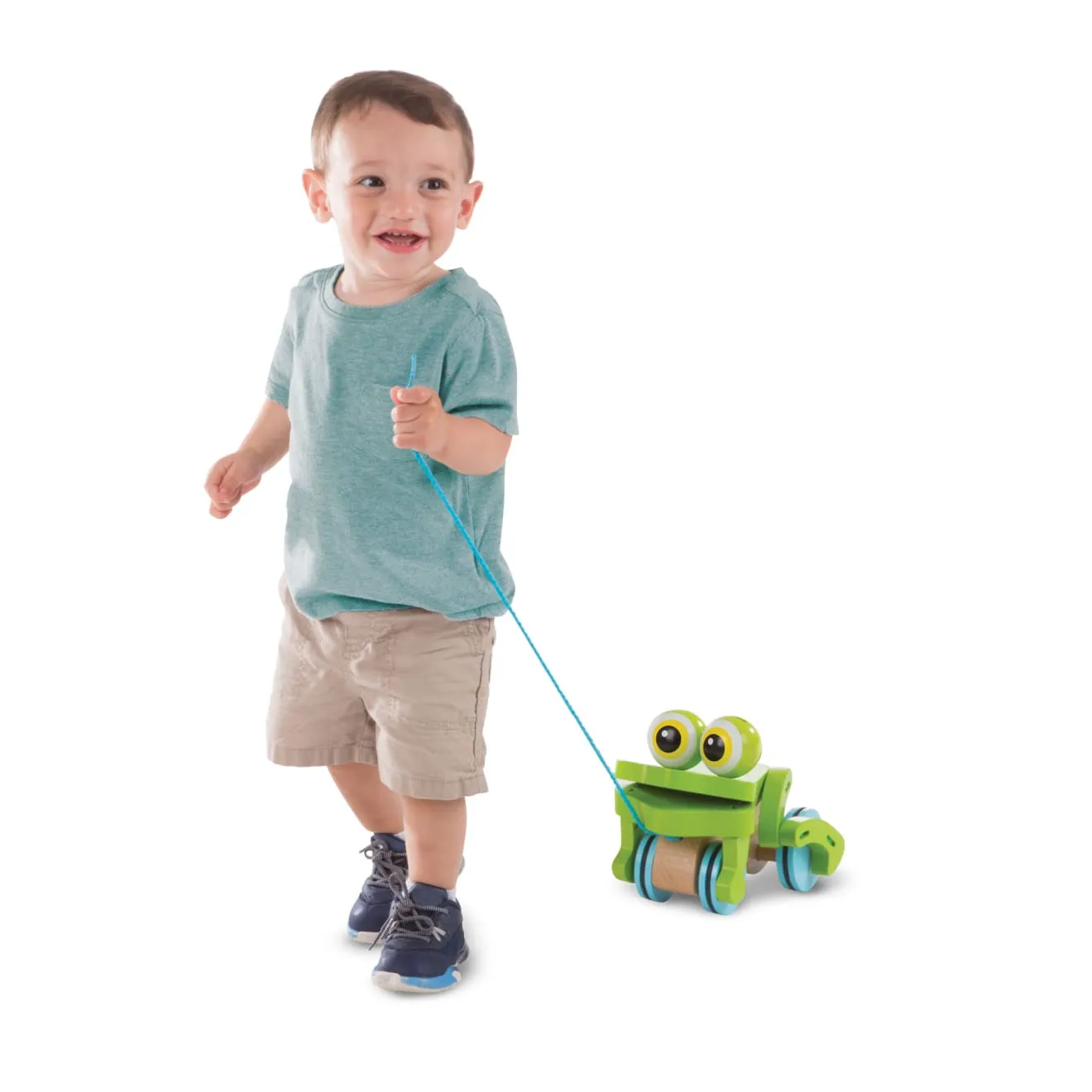 Melissa & Doug Frolicking Frog Nachziehtier Holz ab 18 M.
