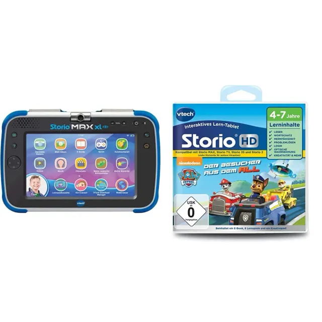 Vtech Storio MAX XL 2.0 Kindertablet 7 Zoll mit Paw Patrol Spiel