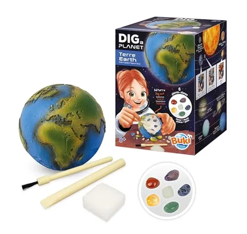 Buki France Dig a Planet Erde Ausgrabungsset 6 Steine