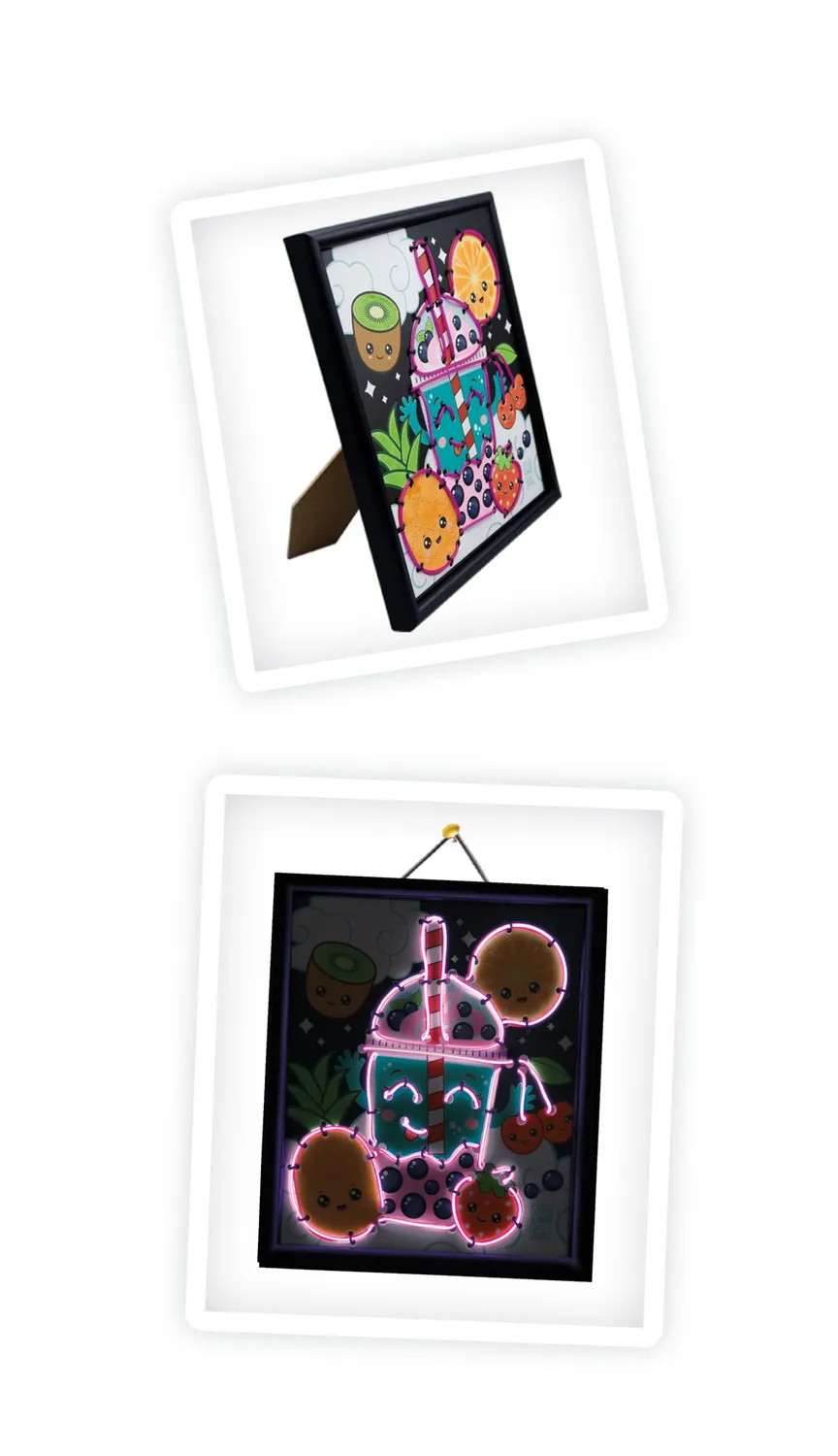 Buki Neonrahmen Bubble Tea Bastelset 3 Lichtmodi