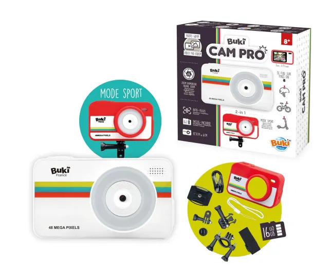 Buki CamPro PV010 Kinderkamera 2-in-1 Actioncam 48MP
