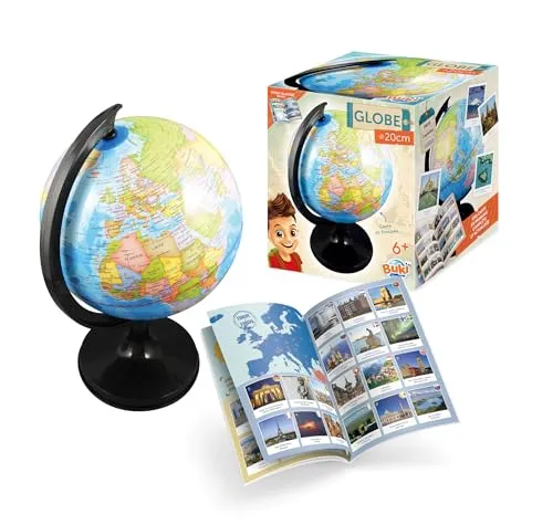 Buki France 7348 Globus 20 cm französisch mit Bildheft