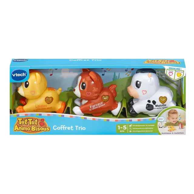 VTech Tut Tut Animo Bisous Trio Rolltiere französisch