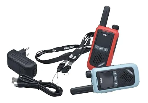Buki TW05 Walkie Talkie schwarz 2er-Set 5 km wiederaufladbar