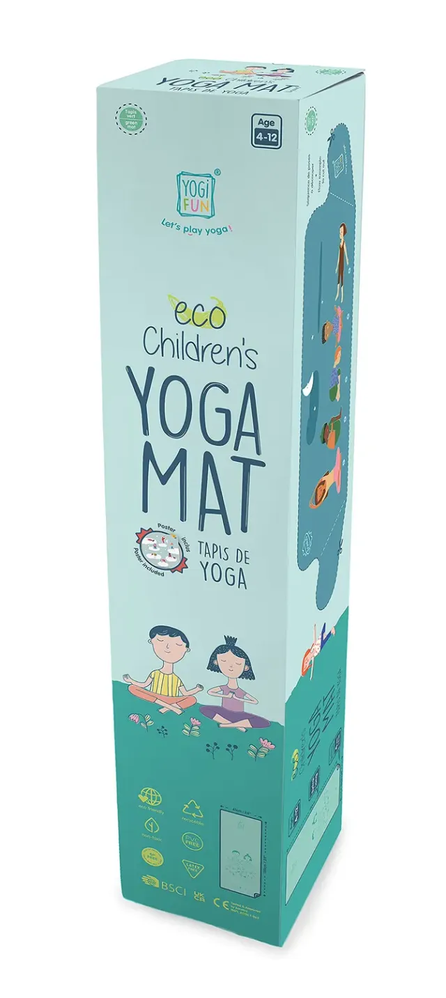 Buki Yogamatte Kinder 61x150 cm Grün Lila ab 4 Jahren