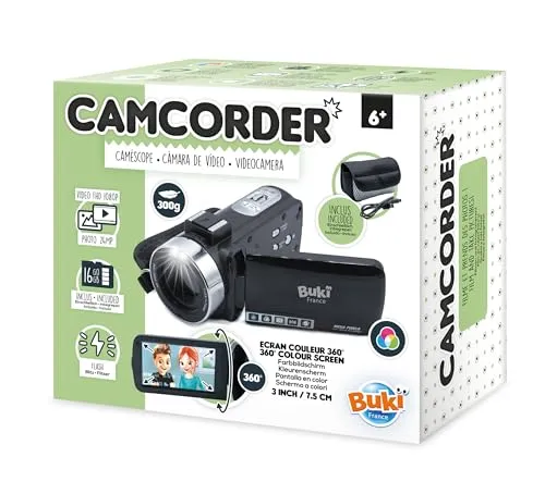BUKI PV09 Camcorder Kinder 1080p mit 16 GB