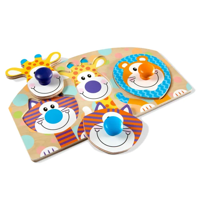 Melissa & Doug Safari Steckpuzzle Holz 3 Teile ab 1 Jahr