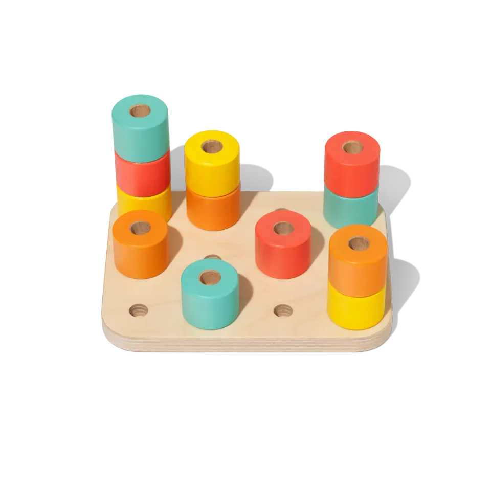 Lovevery Play Kits Wooden Stacking Pegs Steckperlen 12er Holz