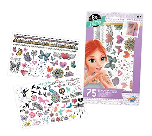 Buki TA004 Tattoos Glitzer Mädchen 75 Stück