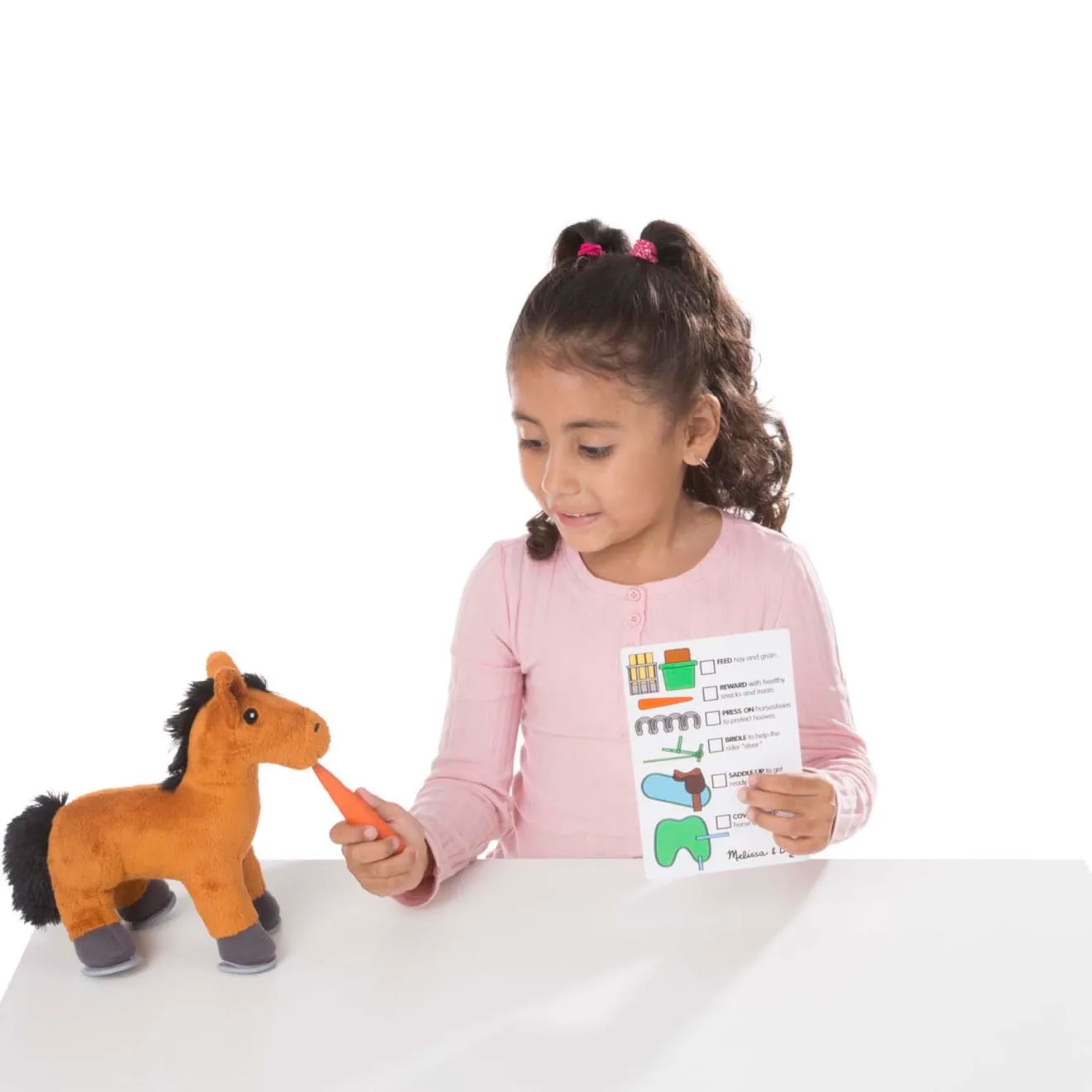 Melissa & Doug Feed & Groom Pferde-Pflegeset Plüschpferd