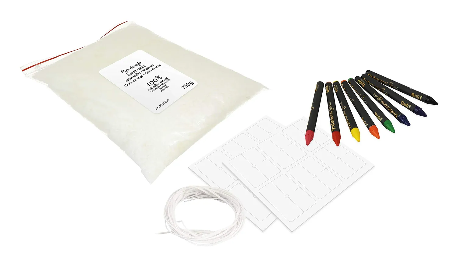 Buki Professional Studio 5423 Kerzen Nachfüllpack 750g Wachs