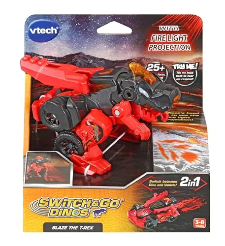 VTech Switch and Go Dinos Blaze the T-Rex Dino-Auto schwarz-rot